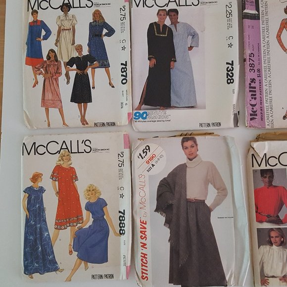 Vintage McCall's Patterns AS IS Mixed Lot Various Sizes - Picture 2 of 11